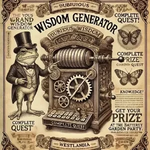Dubious Wisdom Generator and a QUEST TO FIND HIDDEN FROGS