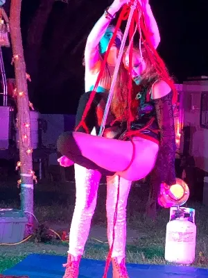 Dual Demons Shibari and Night Aerial show